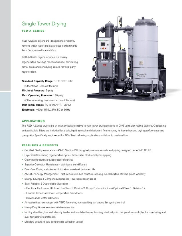 Natural Gas Dryer for Fueling Station Operations