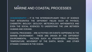 Oceanography Math NATURAL-HAZARDS-ON-EARTH earth and life science | PPTX