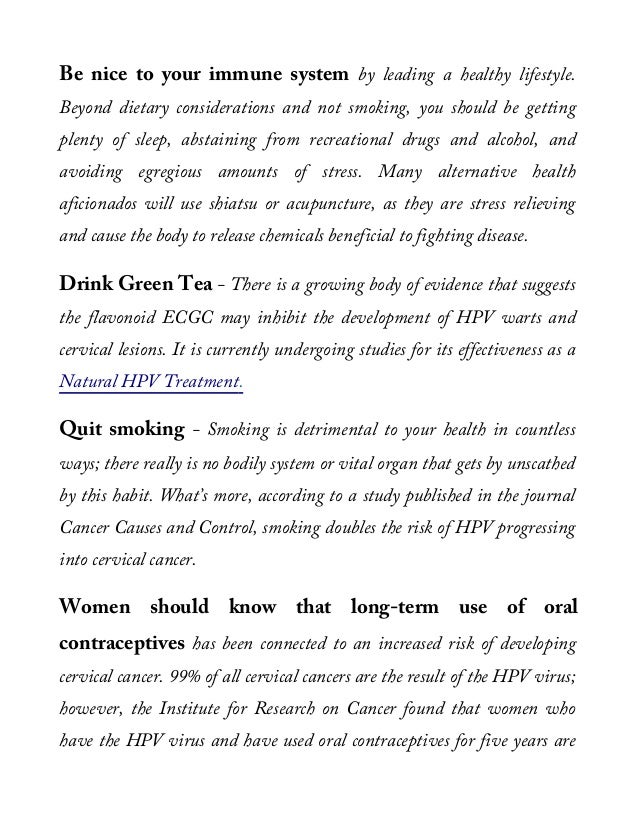 Best Supplement For Natural HPV Treatment