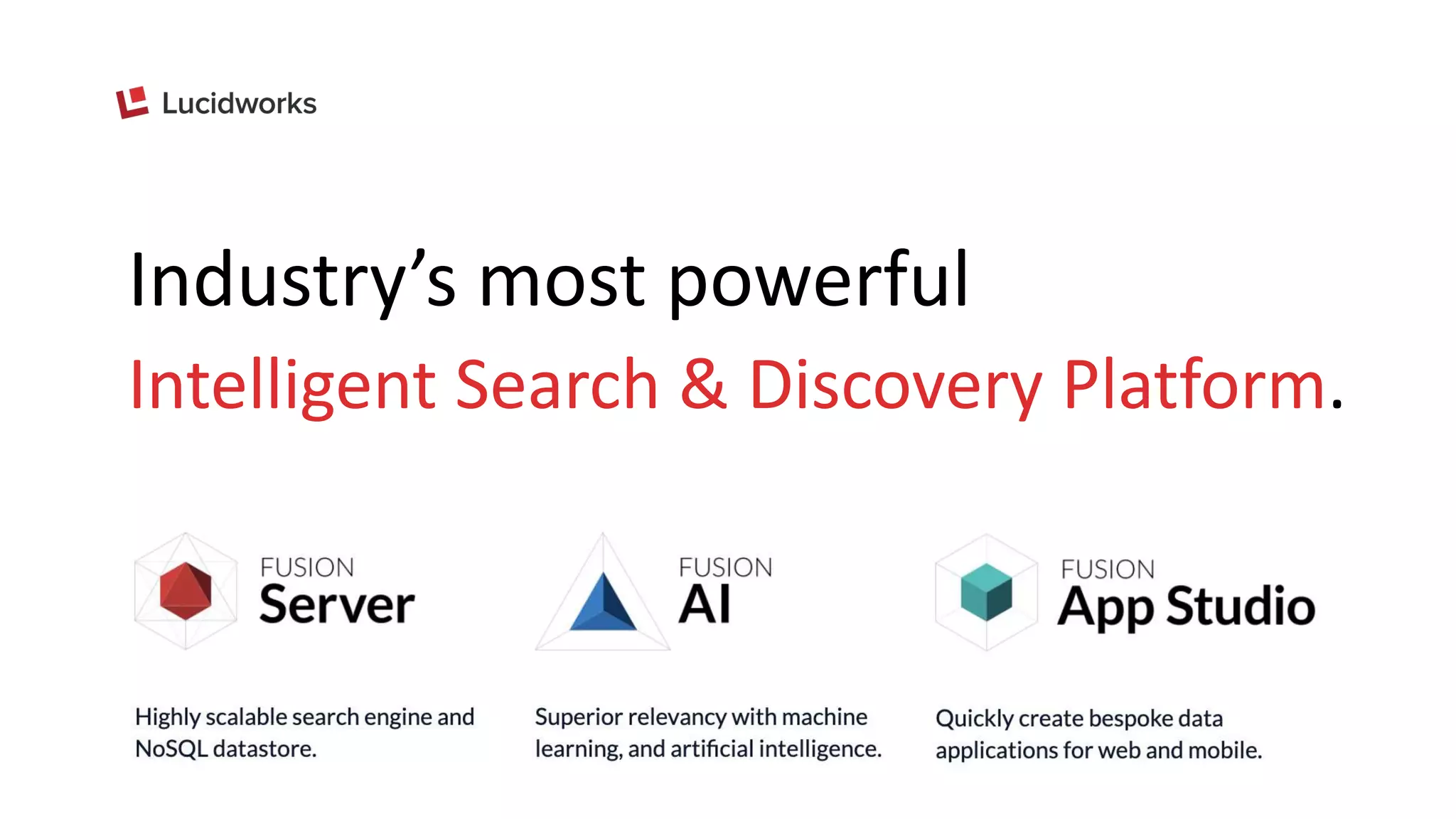 Industry’s most powerful
Intelligent Search & Discovery Platform.
 