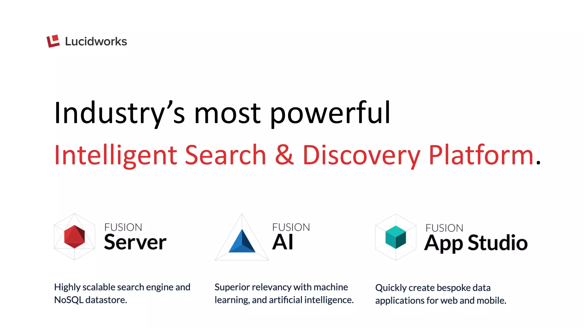 Industry’s most powerful
Intelligent Search & Discovery Platform.
 