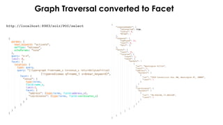 Graph Traversal converted to Facet
http://localhost:8983/solr/POI/select
 