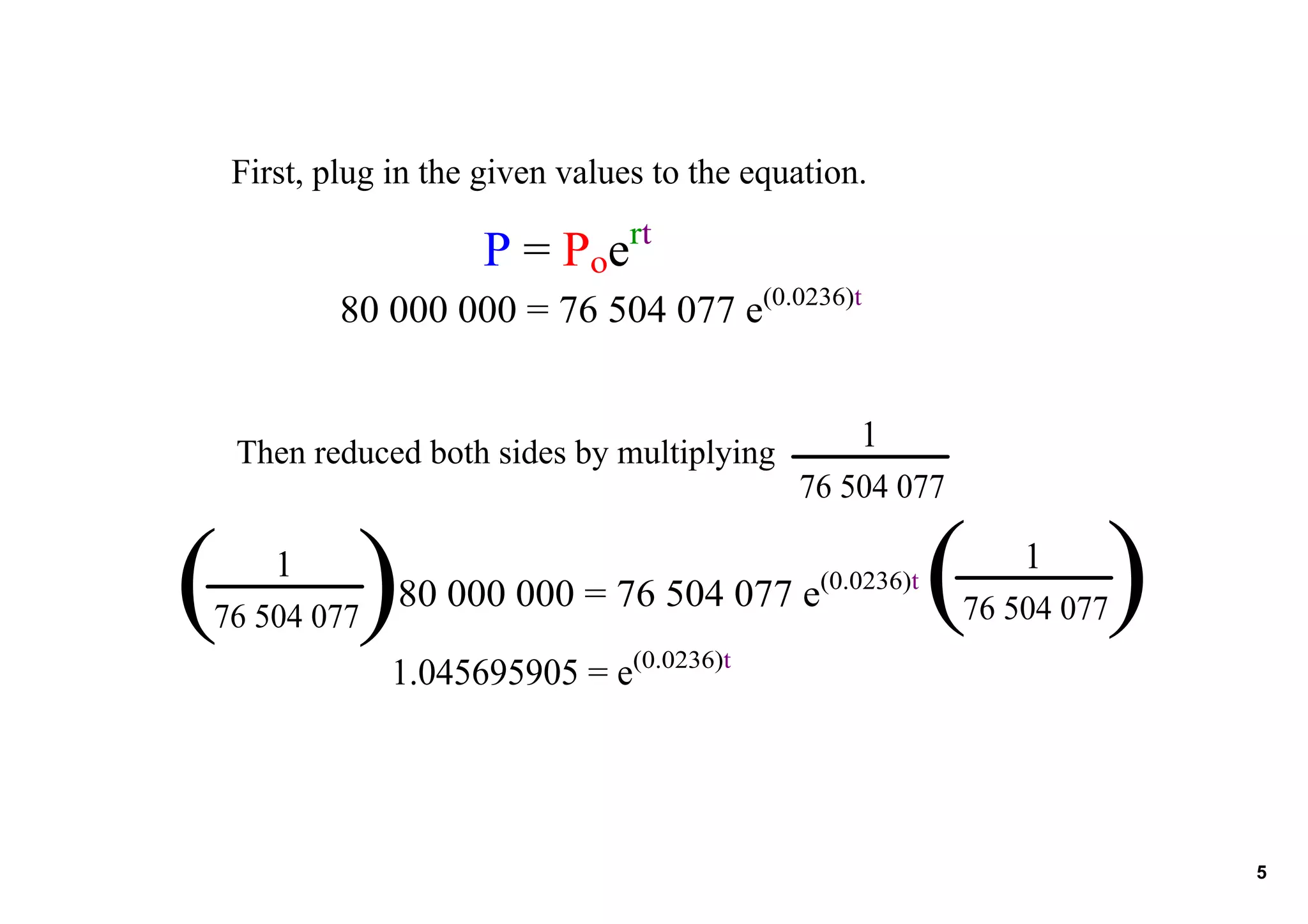 natural logs - exponential modelling