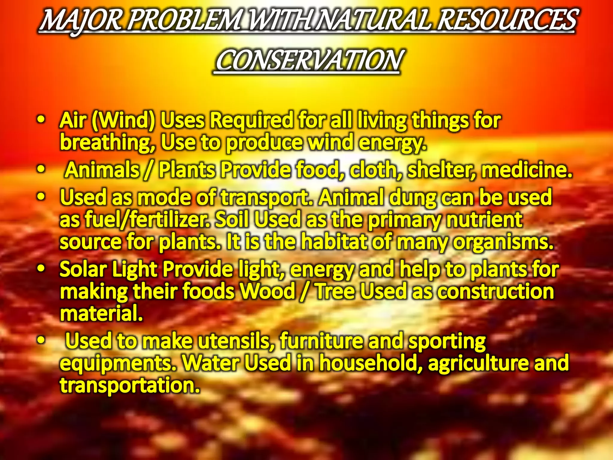 Natural Resources Conservation