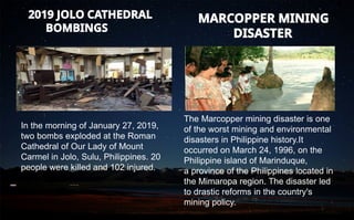 Marcopper Operation Comprehensive Overview of Natural and Human-Made Disasters and Risk ...