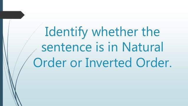 natural and inverted order of sentences 4 638