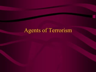 Agents of Terrorism

 
