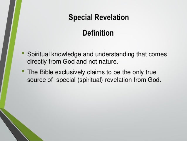 Natural and Special Revelation