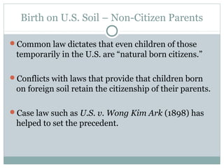Natural Born Citizens Presentation