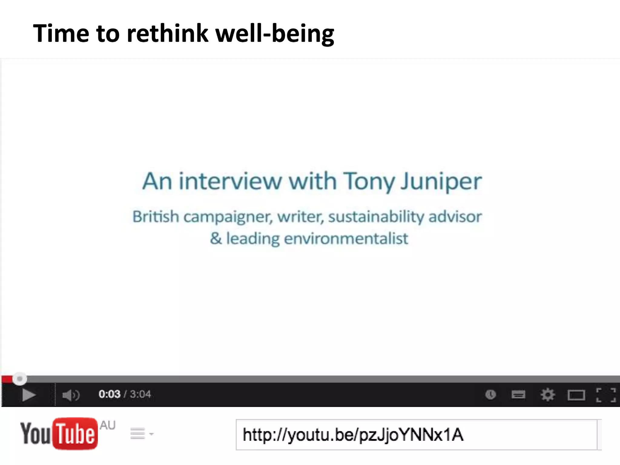 Time to rethink well-being
 