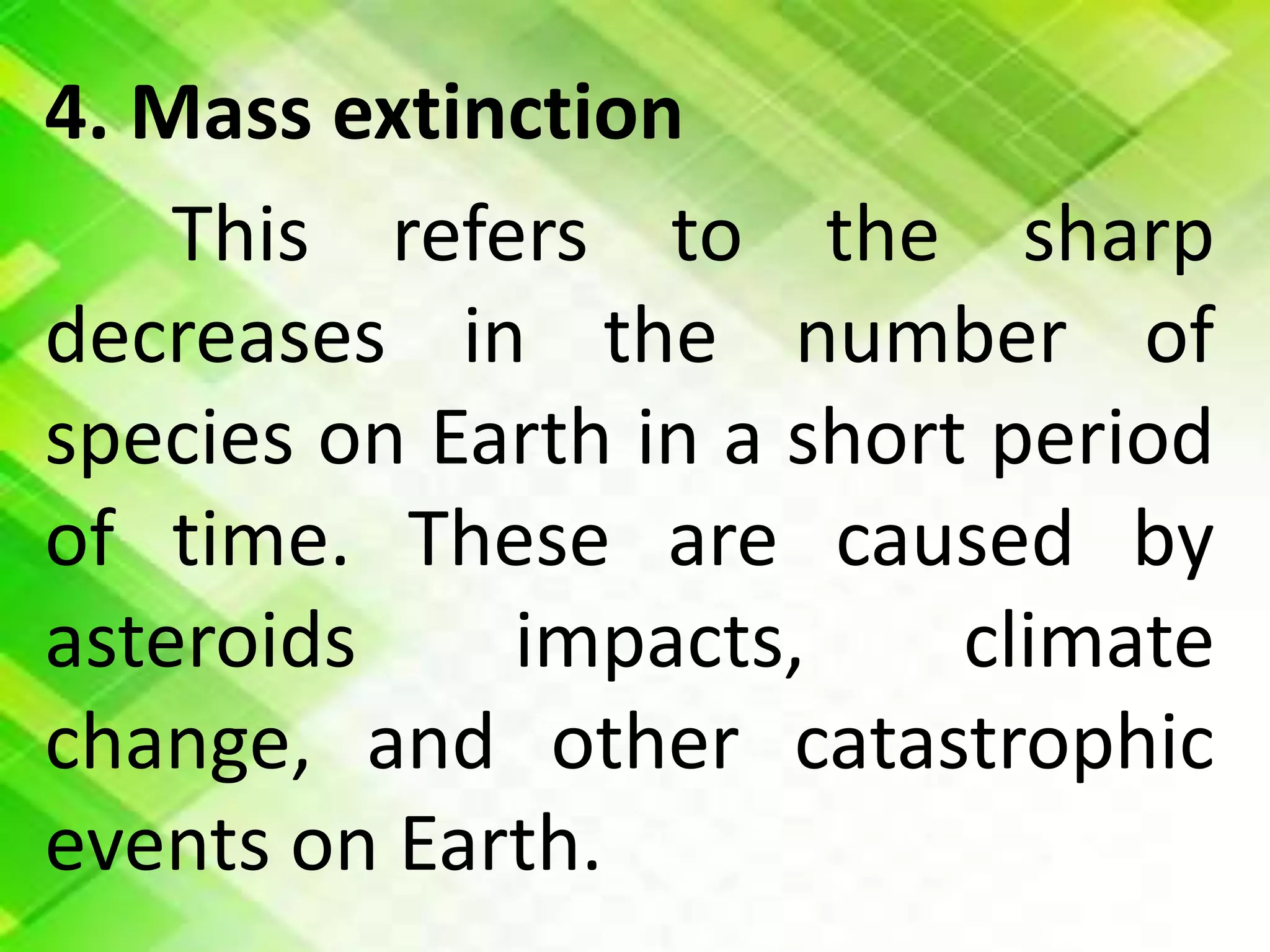 Natural Causes Of Extinction