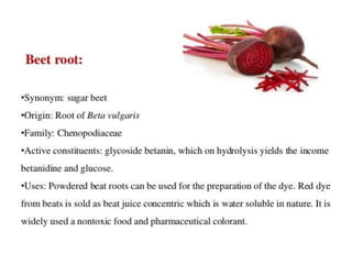 Natural Colors & Dyes.pptaaaaaaaaaaaaaaa