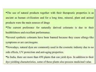 Natural Colors & Dyes.pptaaaaaaaaaaaaaaa