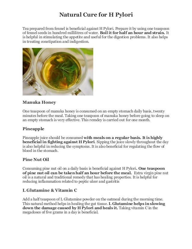 H pylori symptoms and natural cure Stomach Problems