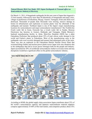 Natural Disaster Risk Case Study: 2011 Japan Earthquake & Tsunami ...