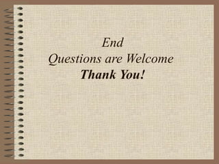 End
Questions are Welcome
Thank You!

 