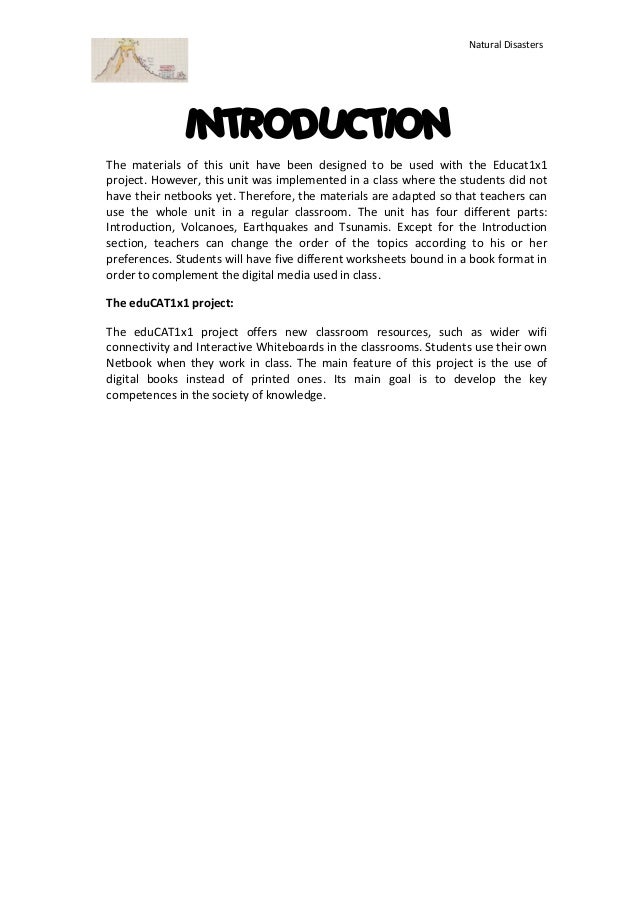 Natural disasters essay introduction