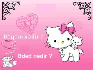 R q m n dir ?ə ə ə
Ədəd nədir ?
 