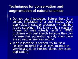 Infested Enemies Natural enemies management | PPT