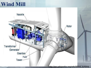 Wind Mill
http://en.wikipedia.org/wiki/Wind_turbine
 