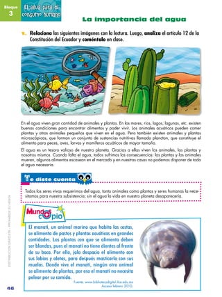 Bloque                                         El agua para el
               3                              consumo human...