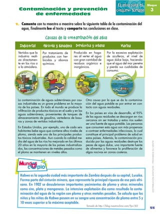 El agua para el      Bloque
  Contaminación y prevención                                                        consumo hu...