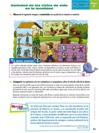 Los ciclos en la natu-       Bloque
 Variedad de los ciclos de vida                                                       ...