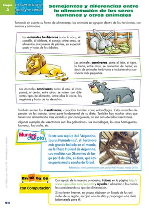 Bloque                                        Los ciclos en la natu-     Semejanzas y diferencias entre
               5  ...