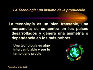 La Tecnología: un insumo de la producción



La tecnología es un bien transable, una
 mercancía; se concentra en los paíse...