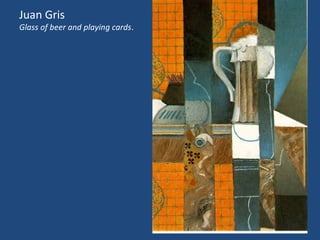 Juan Gris
Glass of beer and playing cards.
 