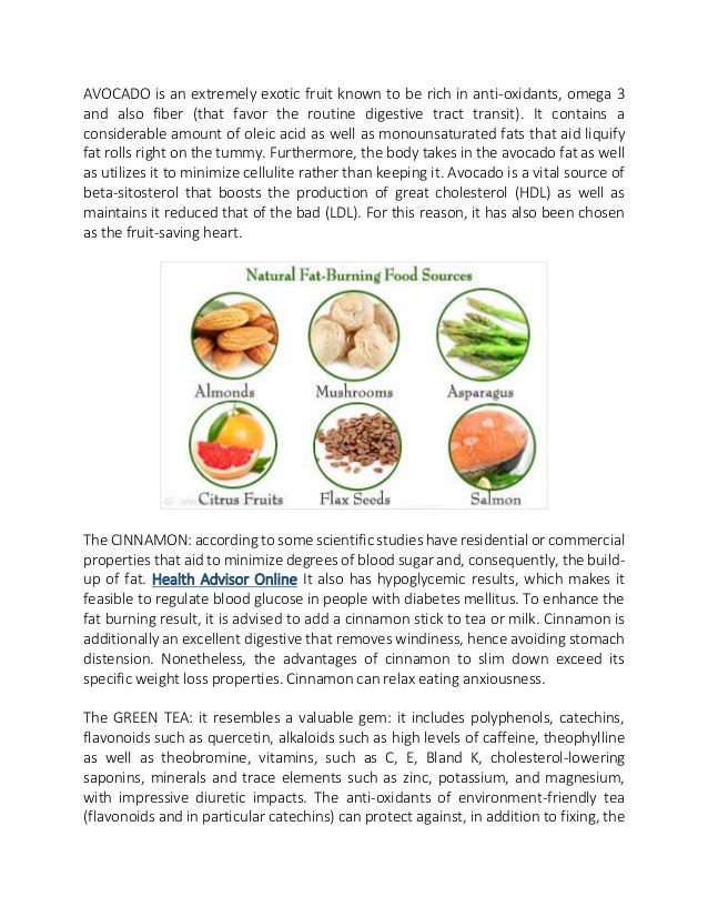 Natural fat burner foods