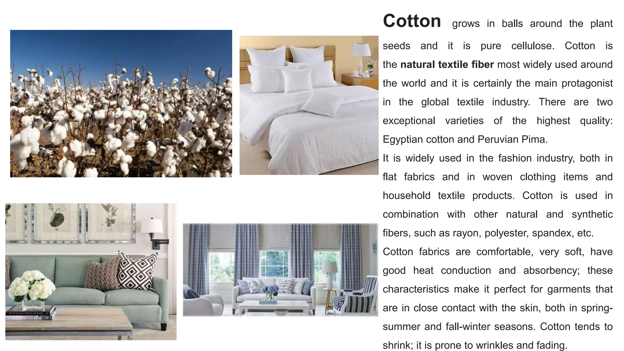 Natural Fibres in interiors use of clothing textiles | PPTX
