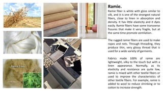 Natural Fibres in interiors use of clothing textiles | PPTX