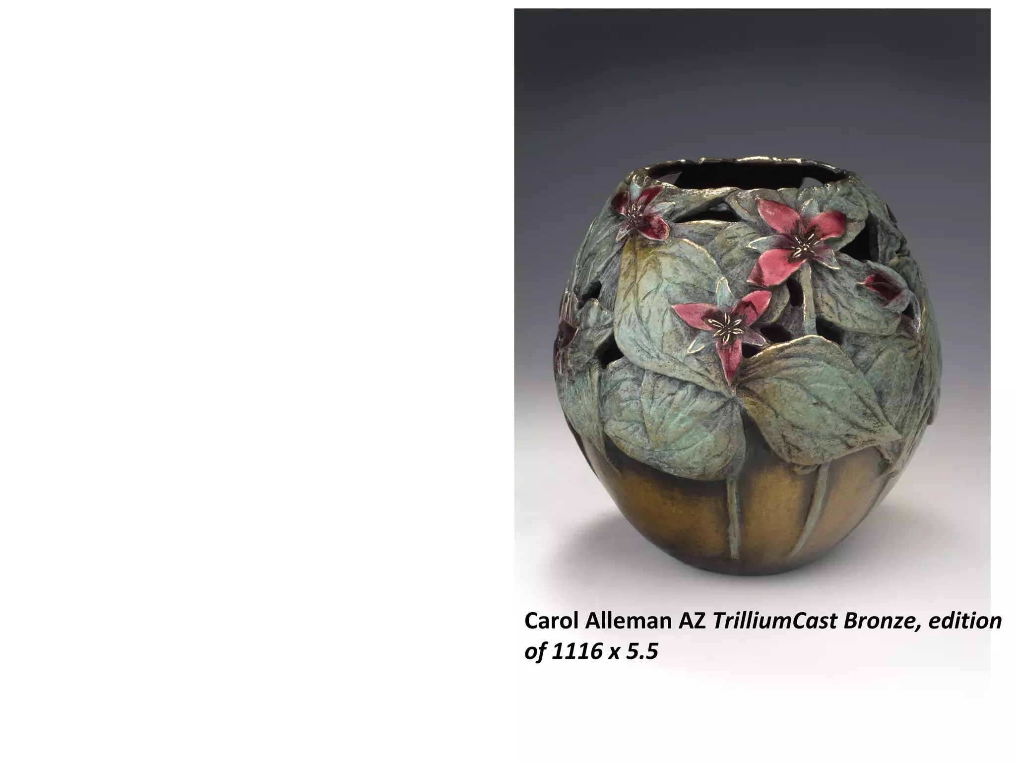 Carol Alleman AZ TrilliumCast Bronze, edition
of 1116 x 5.5
 