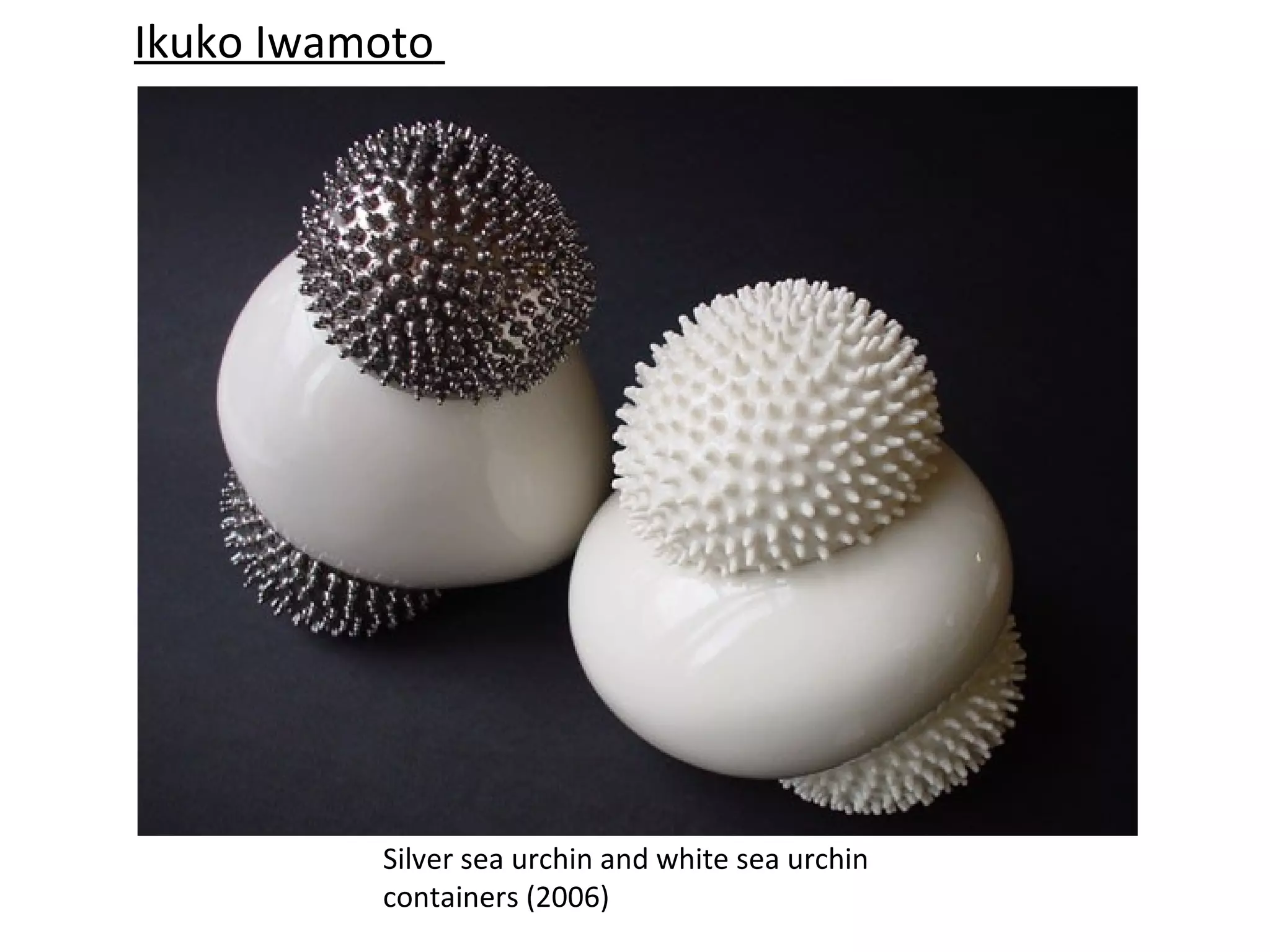 Ikuko Iwamoto




          Silver sea urchin and white sea urchin
          containers (2006)
 