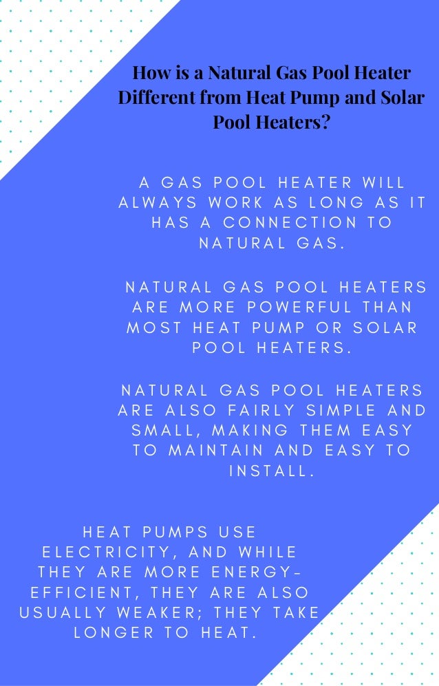 Natural gas pool heater