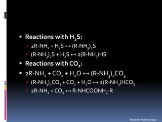 Natural gas processing technology sweetening processes