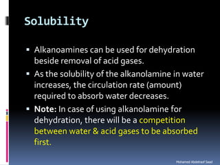 Natural gas processing technology sweetening processes