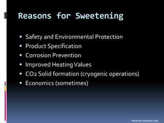 Natural gas processing technology sweetening processes