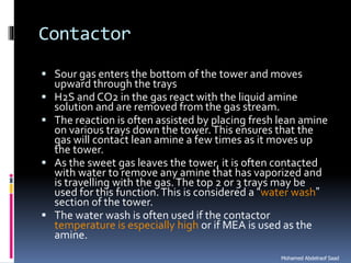 Natural gas processing technology sweetening processes