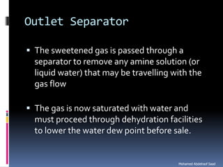 Natural gas processing technology sweetening processes