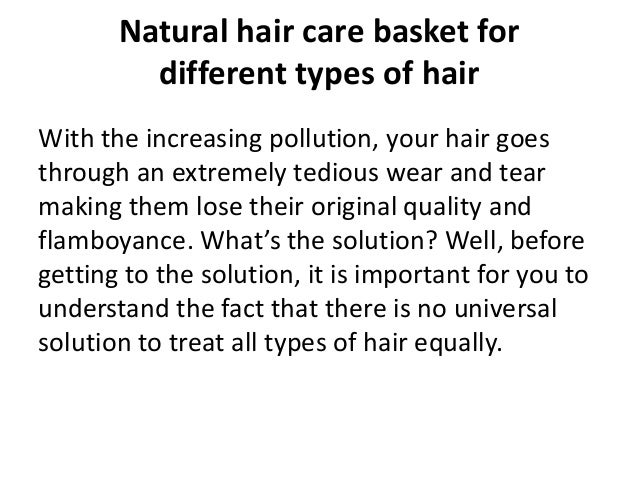 Natural Hair Care Basket For Different Types