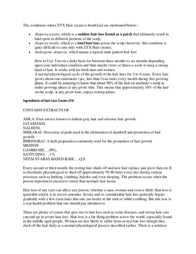 Natural Hair Loss Treatment