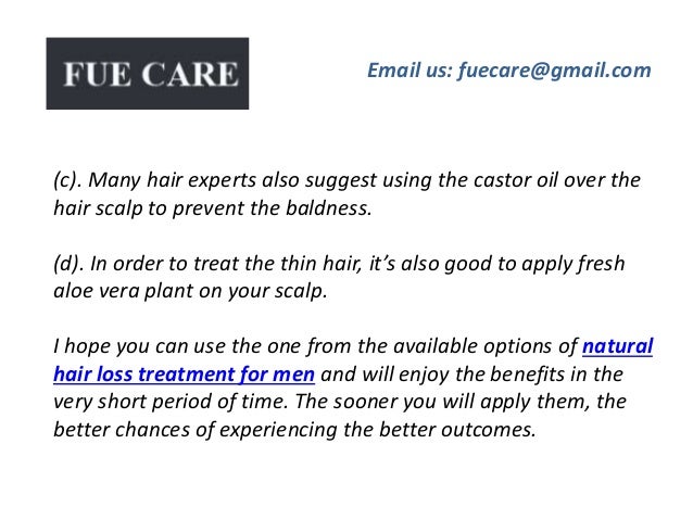Natural Hair Loss Treatment For Men