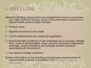 Natural Health Products Regulations | PDF