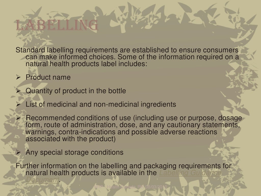 Natural Health Products Regulations