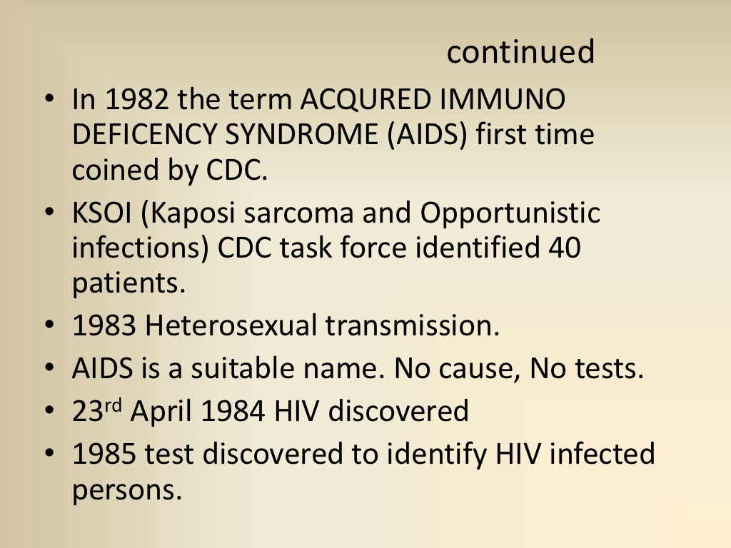 Natural history of HIV/AIDS