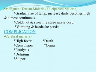 Gradual Paralysis Natural history of malaria | PPTX