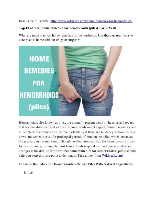the best home remedy for hemorrhoids