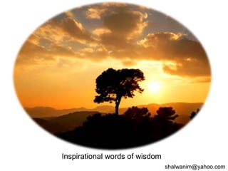 Inspirational words of wisdom [email_address] 